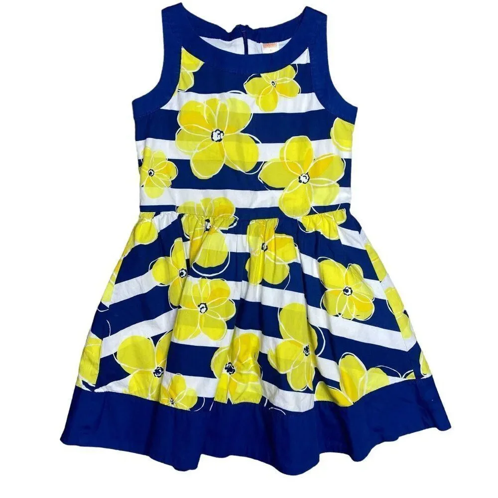 Gymboree Sundress Floral Striped Size 7